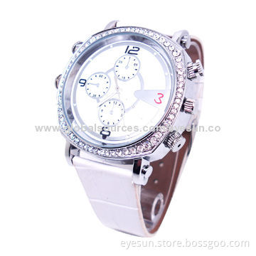 Women's Hidden Camera Watch with 1,280 x 720 Cam Pixels and H.264 Video Coding